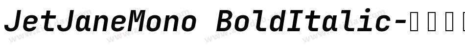 JetJaneMono BoldItalic字体转换